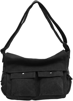 Canvas Messenger Bag Large Hobo Bag Multi-pocket Crossbody Purse Bags for Women Travel Shoulder Bag