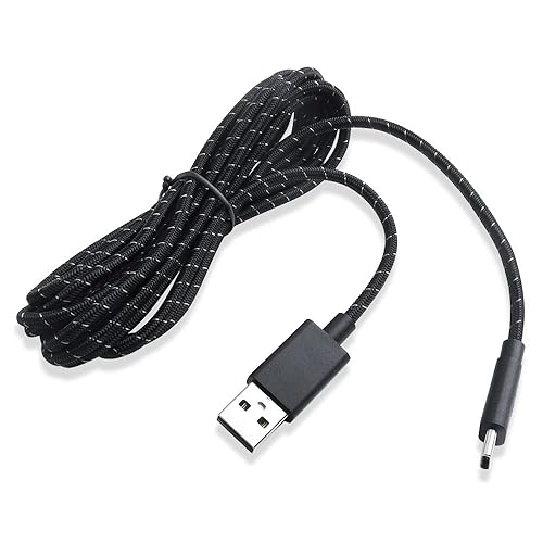 Miniatura 3 de HUYUN Cable de carga USB tipo C trenzado duradero de 8.9 ft de 9 pies compatible con Xbox One Elite Series 2 Controller Switch Pro PS5