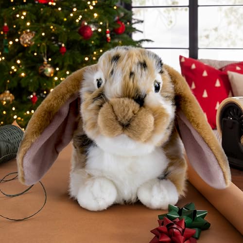 Living Nature Britsh Wildlife Realistic Dutch Lop Ear Rabbit Soft Toy - Brown, ca. 30 cm