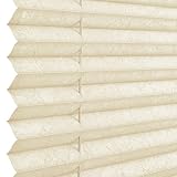 [neu.haus] Klemmfix roleta plisowana 75 x 100 cm kremowa ochrona przed słońcem i światłem, nieprzejrzysta, bez wiercenia