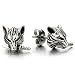 Punk Rock Wolfskopf Klinge Herren Ohrstecker Edelstahl Gestüt Ohrringe, Ohrschmuck, 2 Stück