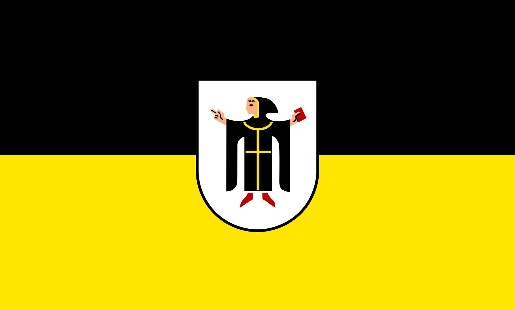 Flagge München – 90x150cm, Querformat, Wetterfest, Made In Germany
