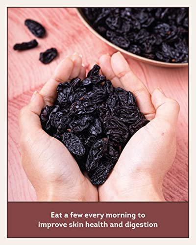 Image of AAZOL Premium Jumbo Fresh Black Raisins: Nashik'S Famed Seedless Kismis -250 Gram|Kali Kishmish|Kali Draksh|Iron-Rich|Good For Skin And Digestion
