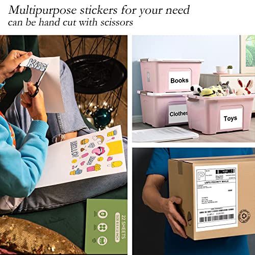 NefLaca 1000 Rounded Corner Half Sheet Labels, Self