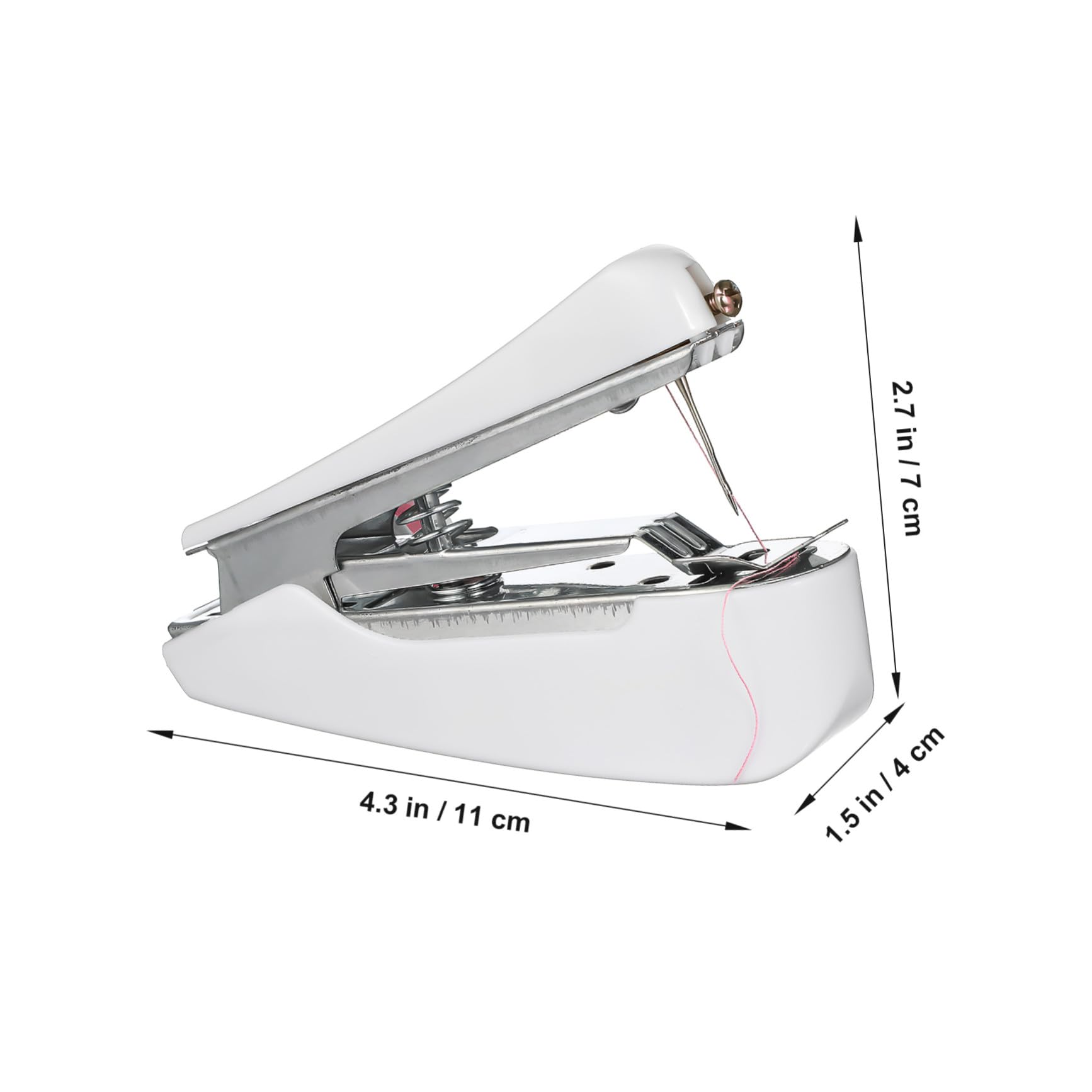 Mini Máquina de Coser Portátil Manual white Ligera y para Costura Rápida Casa y Reparaciones con Construcción Duradera Acero Inoxidable y Plástico Resistente para Color Aleatorio