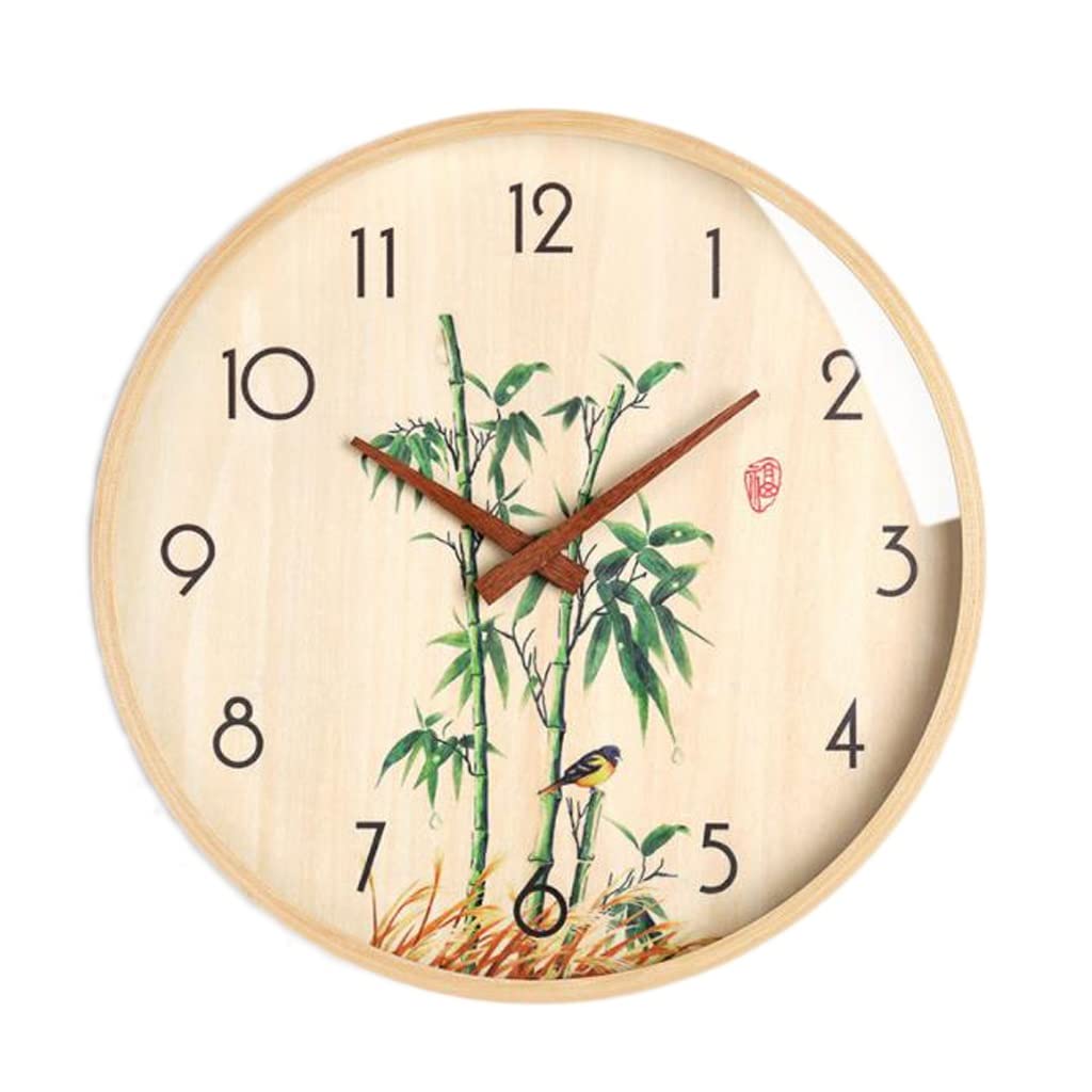 Horloge de salon en bois naturel montre électronique muette haut de gamme