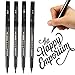 Produktbild Kalligraphie Stifte, Surcotto 4 Größen Schwarze Fasermaler Pinsel Stift Kalligraphie-Marker, Kalligraphie Kugelschreiber für Schriftzug Anfänger Tagebuch Unterschrift Beschriftung Zeichnun
