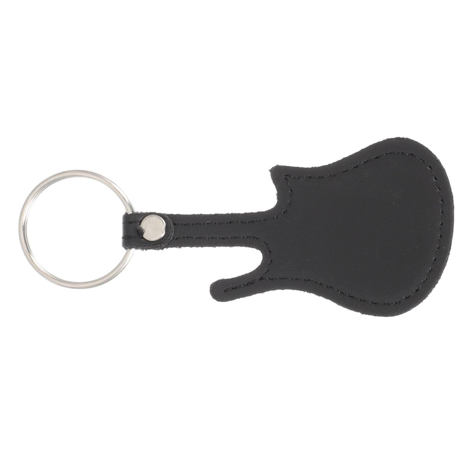 Sosoport Portable PU Guitar Picks Holder Keychain Storage Case for Bass Ukulele Picks Durable and Plectrum Bag Convenient Keyring Design for Musicians