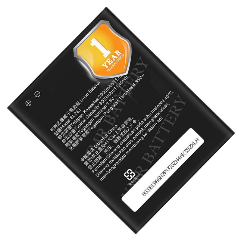 Image of Original BL243 Battery Compatible for Lenovo K3 Note (K50a40, K50-T5, K50-T3S) - (3000mAh) - 1 Year Warranty