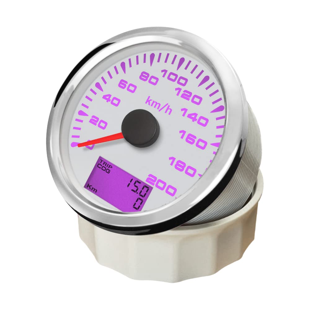ELING Auto GPS Compteur De Vitesse Velometer 0-200KM/H Kilométrage De Vitesse Pour Course De Voiture Moto Avec Rétro-Éclairage 85mm