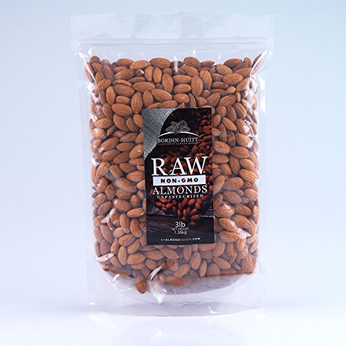 RAW, NON GMO, UNPASTEURIZED, ALMONDS, (3lb), GLUTEN FREE, KOSHER, NATURAL PREBIOTIC