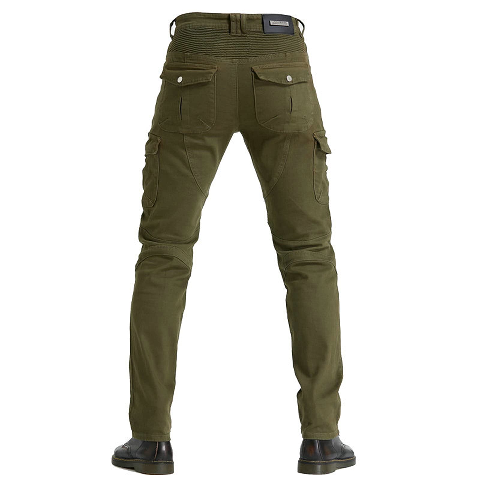 Pantaloni da Moto da Uomo,Moto Biker Jeans Pantaloni Protezione Armature Motorcycle Pants da Ciclismo,Impermeabili Cargo Pantaloni da Corsa (Grigio,M)