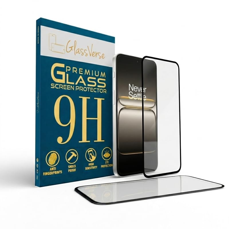 Image of GlassVerse PureView Tempered Glass for Oneplus Nord 5 | Crystal Clear, 9H Hardness Screen Protector, Edge to Edge, Case Friendly, Hassle-less Installation Kit Included. (Pack of 2)