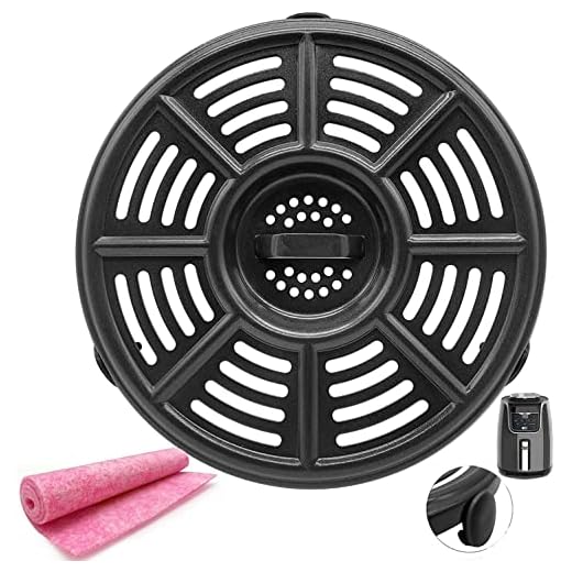 4QT Air Fryer Grill Pan for Ninja AF100 to AF150 Air Fryers, Upgraded 8.2IN Air Fryer Grill Crisper Plate Grate for Ninja FD401 Foodi Pressure Foodi OP300 to OP500, Nonstick, Dishwasher Safe