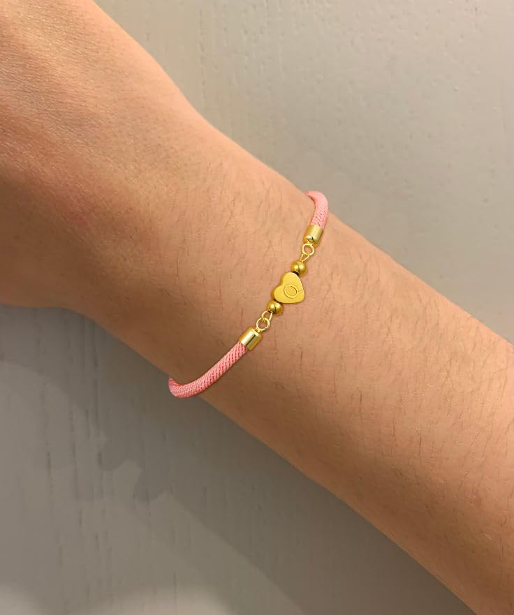 WEDDINEN Initial Bracelets A to Z Dainty Titanium Heart Love Letter Bracelets for Girls,Charm Handmade Braided Name Bracelet Women Trendy Jewelry Christmas Stocking Stuffers Gift for Teen Girls - Image 7