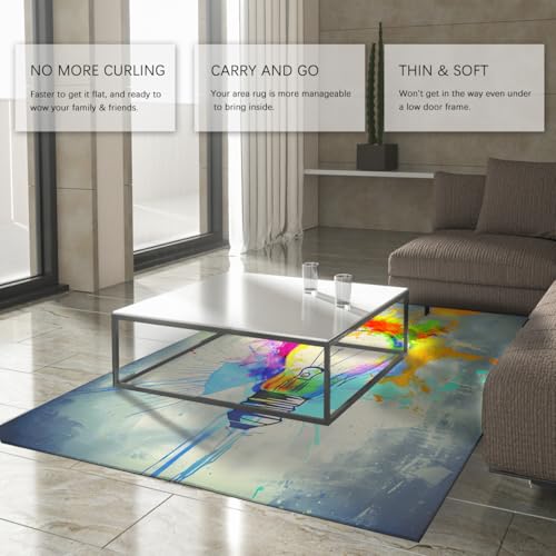 Tapis de salon abstrait 120x150cm pour créer un coin graffiti chic