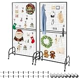 VEVOR Grille d’Exposition sur Pied 2PCs 89,8x179,8 cm, Panneau Grille en Acier Carbone, ...