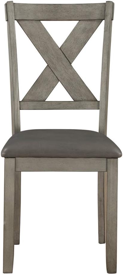 Homelegance 6-Piece Pack Dinette Set, Gray - Table & Chair Sets