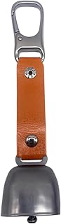 Bear Bell – Leather and Metal 3x3x14cm | Small Lightweight Animal with Mute Function | Magnetic Silencer Feature for Hiking and Mountaineering | Hanging Dog Pet Loss Prevention Chime