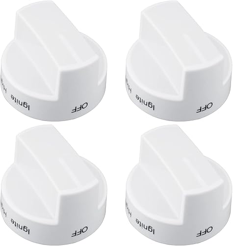 WPW10339443 - Pomo para estufa de gas para horno, pieza de repuesto blanca, para quemador de superficie, compatible con Whirlpool, reemplazos para