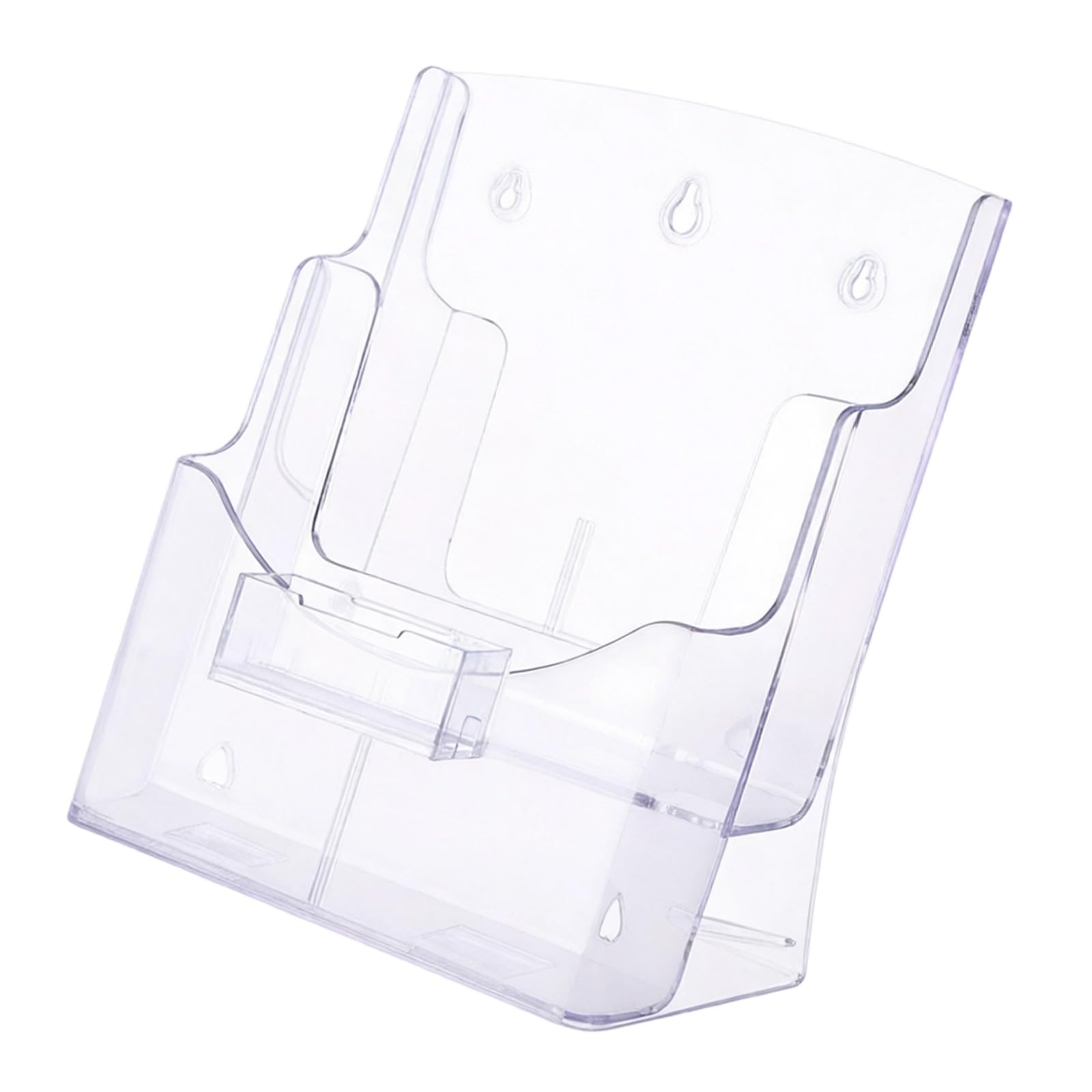 Osniyaw B Contemporary Acrylic Ook Stand With Spacious Levels To Keep Magazines And Folders In Order Magazine Rack