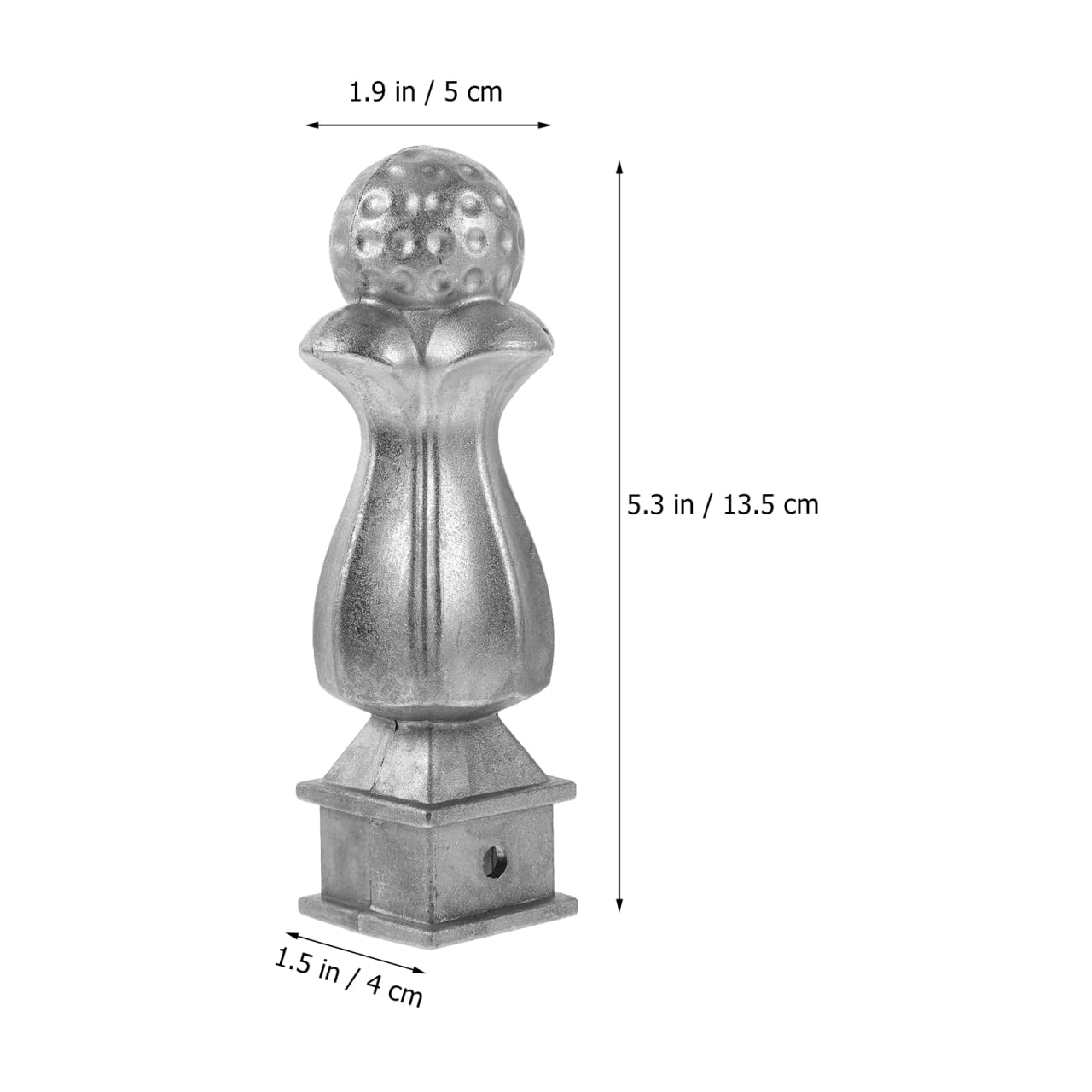 IMIKEYA Aluminum Fence Finials 2Pcs Decorative Garden Fence Toppers Metal Post Caps for Yard Gate Railing Outdoor Lawn Decor - Image 2