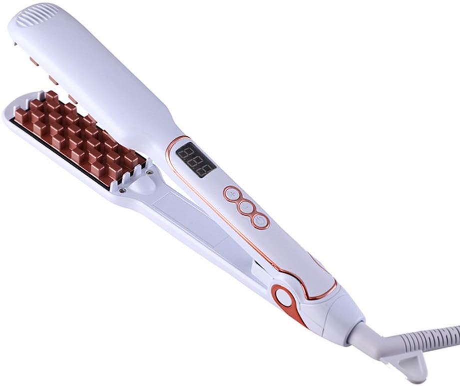 KEYI Hair Curlers Tourmaline Ceramic Hair Fluffer Curling Wand 220-300°C (Color : White)