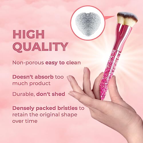 Blending Liquid Makeup Foundation Brush - Kabuki Contour Brush, Face Buffing Brush With Pro Quality Synthetic Dense Bristles For Stippling Mineral Cream, Powder, Blush #TOP5