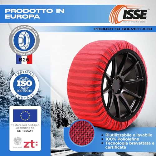 image for ISSE Safety | Snow Socks for Tires-Alternative Device to Snow Chains o