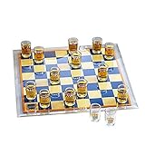 Game Night Checkers Shot Glass Drinking Game Set, Clear - 326123-GB