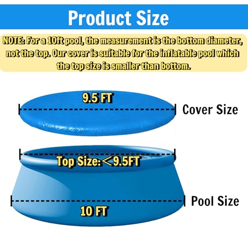 Cubierta para piscina inflable redonda de 10 ft miniatura 3