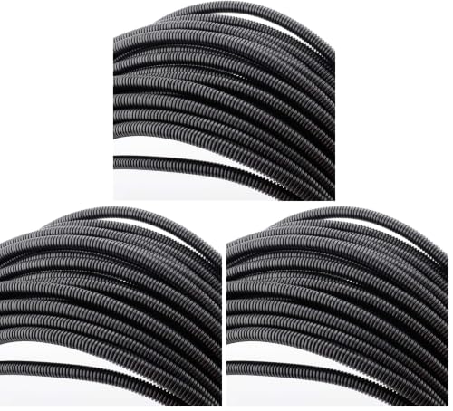 Image of ZhiYo 100 FT 1 /4 inch Wire Loom Split Tubing Auto Wire Conduit (Pack of 3)