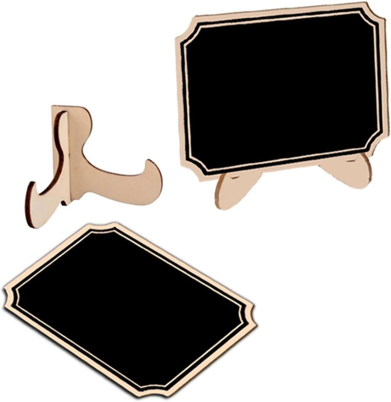 80 Pcs Slate Chalkboards with Easel Stands: Small Blackboards for Wedding Messaging