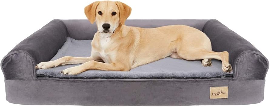 Amazon Bingopaw 大型犬用ベッド クッション 洗える L ペットソファーベッド ふわふわ 犬寝床 防水 滑り止め 老犬介護 床ずれ 防止 通年使用 冬 夏 秋田犬 中型犬 小型犬の多頭飼い グレー 100x70cm 40kg以下 Bingopaw ベッド クッション 通販