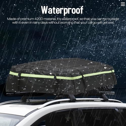 Car Roof Bag With Night Reflective Strip - Universal Luggage Storage Cube for Travel and Camping - Image 4