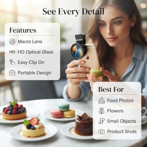 Image of Drumstone (𝐁𝐞𝐬𝐭 𝐂𝐡𝐨𝐢𝐜𝐞) 2 in 1 Mobile Camera Lens Kit with Wide Angle and Macro Lens, 37mm HD Clip On Lens for Smartphone Photography Vlogging and Travel,𝟏𝟓 𝐘𝐞𝐚𝐫𝐬 𝐖𝐚𝐫𝐫𝐚𝐧𝐭𝐲