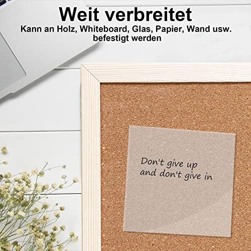 Willingood 150 yaprak şeffaf yapışkan notlar, su geçirmez, kendinden yapışkanlı notlar, okul/ofis/ev için yeniden yazılabilir not kağıtları, öğrenciler ve çalışanlar için harika ofis malzemesi (75 x 75 mm) - Görsel 6
