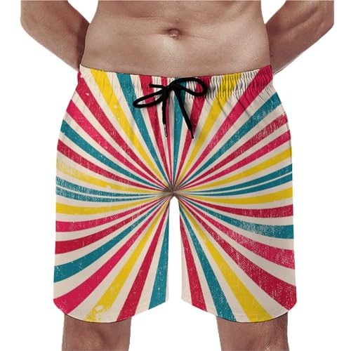 Swim trunk avec poches UMENG shorts de bain rayé pour homme