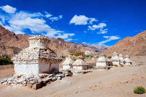 Tableau en bois panorama Ladakh pour creer une ambiance zen de bureau