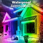 100FT Permanent Outdoor RGB Lights,Waterproof Smart LED Eaves Lights with App/Remote Control,for Christmas and All Holiday Decor,Daily and Accent Lighting,House Roof and Garden Lighting - Image 2