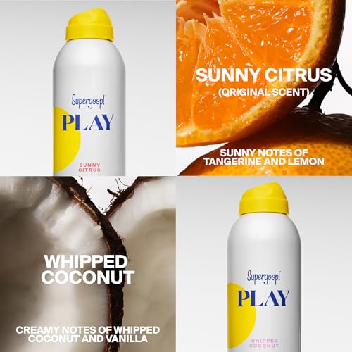 Image of Supergoop! PLAY SPF 30 Antioxidant Body Mist w /Vitamin C -Broad Spectrum Sunscreen Spray - Great for Active Days