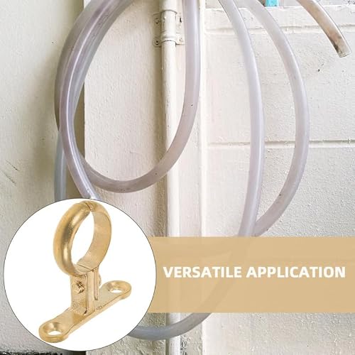 DOITOOL 2-Pack Brass 22Mm Pipe Clamp Bracket Heavy Duty Wall Mounted Tube Clips for Plumbing and Industrial Use - Thumbnail 7