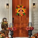 Thanksgiving Turkey Door Hanging 3D Thanksgiving Turkey Decorations for Fall Autumn Garden Farmhouse Sign Indoor Outdoor and Thanksgiving Wall Decor 13 Γ11.5 in