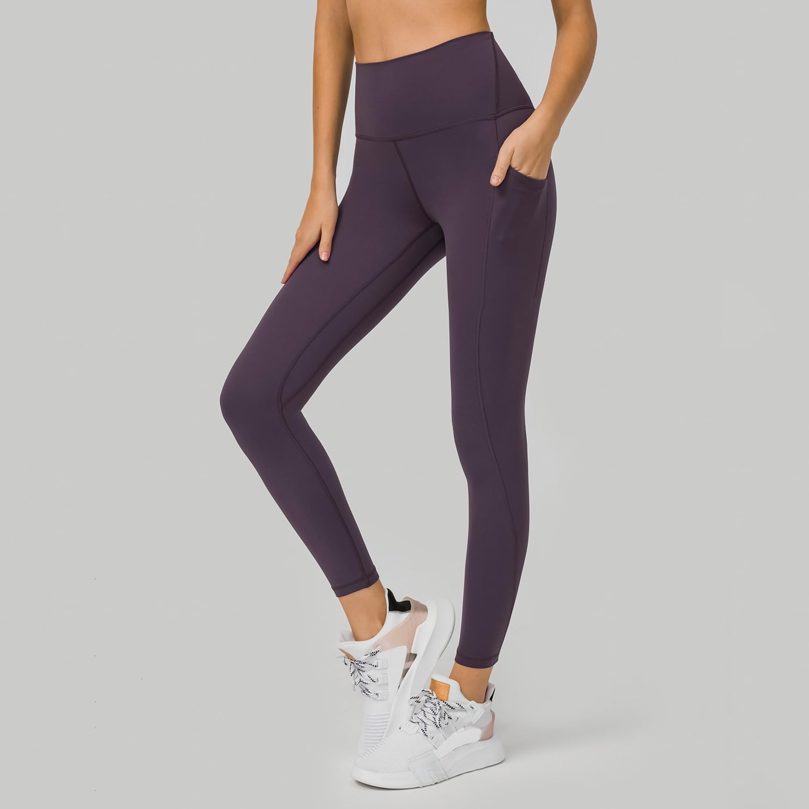 Generico Leggins Sportivi Donna Completo Pilates Leggings Lunghi Pantaloni 3/4 Scrunch Palestra Yoga Vita Alta Senza Cuciture Cotone Pantalone