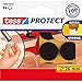 Price comparison product image Tesa Surface Protectors, Anti Scratch Self Adhesive Felt Round 26 Mm Dia,Brown (9 Pads)