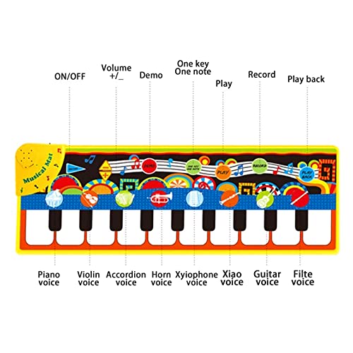 Cyiecw Piano Mat, Toddler Toys Musical Mat With 25 Music Sounds Floor Piano Keyboard Mat Carpet Touch Playmat Educational Toys Gifts For Baby Kids Boys Girls 1 2 3+ Year Old #TOP6