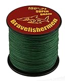 Dark Green super strong PE braided fishing line (100M, 20LB)