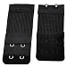 3pcs Woman 2 x 2 Hook and Eye Tape Elastic Extension Bra Extender Black