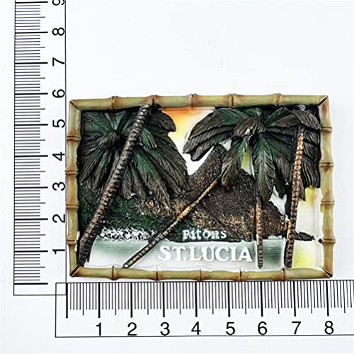 Imán decorativo Pitons Saint Lucia para refrigerador miniatura 5