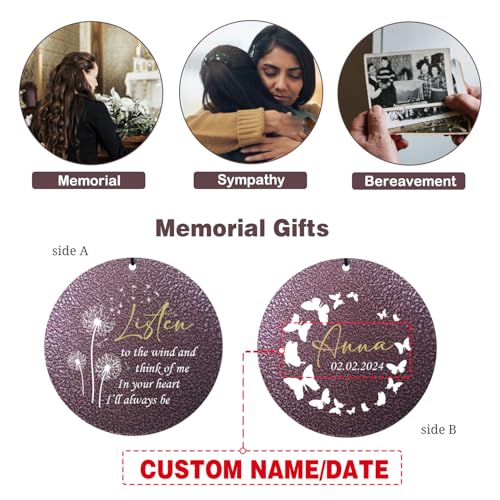 Image of ASTARIN Personalized Memorial Wind Chime for Loss of Loved One 30 /36 /42 inch, Sympathy Deep Tone Wind Chimes for Mom Dad /Mother Father, Remembrance Gifts for Grief Condolence Funeral Made in Texas